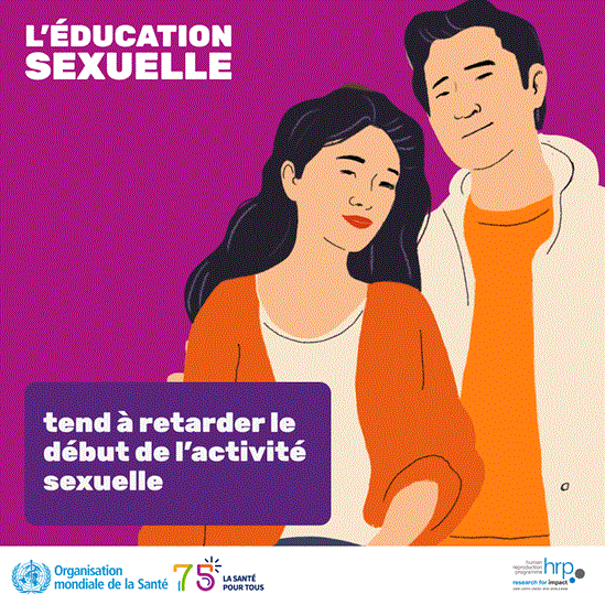 L’éducation sexuelle tend à retarder le début de l’activité sexuelle