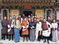 Ms Wazed visited the Kuzugchen Primary Health Centre in Kabisa, Thimphu. Bhutan’s health system follows a tiered structure with PHCs bringing health services to the grassroots across the country.